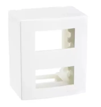 Imagem do produto CAIXA C/ PLACA SOBREPOR C/2 POSTO SEPARADO BRANCO SLEEK