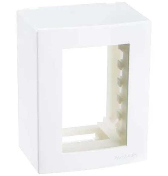 Imagem do produto CAIXA C/ PLACA SOBREPOR C/3 POSTO BRANCO SLEEK