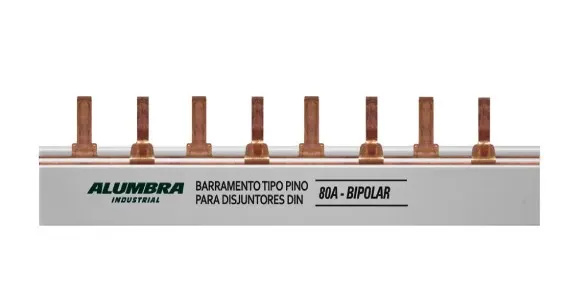 Imagem do produto BARRAM BIFASICO  80A 12 POLOS PENTE 220/440V DIN