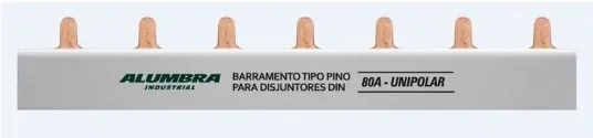 Imagem do produto BARRAM MONOF  80A 56 POLOS PENTE 220/440V DIN
