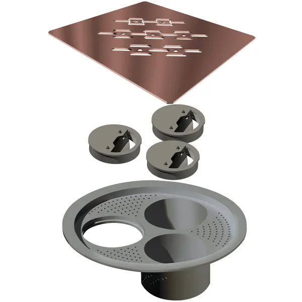 Imagem do produto Ralo Quadrado Inox 304 Grande Cobre Rose Novii