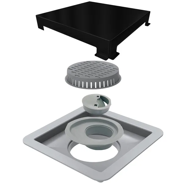Imagem do produto Ralo Quadrado Inox 304 Grande Black Matte Elleve