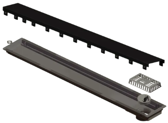 Imagem do produto Ralo Linear c/ Tampa 75cm Black Matte Versatile Elleve
